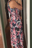 The dress came kind of big in the chest even for me (I'm 34DD) it feels big. It's a loose dress in the bottom, so if you like something like that it could be comfortable. The fabric is really good. - Gabriela T.