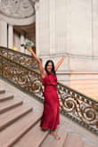 I was ecstatic at how well the dress fit and felt!
I really loved the unique cut around the shoulder, that made the dress stand out even more for me.
The material is absolutely silky, and the colour complemented my natural tone so so well.
I received countless compliments and our photoshoots look amazing, thanks to the dress! - Anindita P.