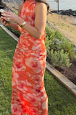 This was such a beautiful dress. It was extremely flattering and a fun color. I wore this to a wedding but I also plan to bring to my island vacations this summer! - Gabrielle B.