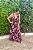 Very happy with my purchase. To be honest it was a bit tight around the chest area, I had it taken out just a bit, but perfect nonetheless. Would definitely suggest it for fibroid with a curvy hourglass shape. - Melissa S.