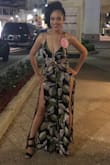I wore the jumpsuit for my bachelorette party, and got tons on compliments! It made me feel very sexy! The only con to this jumpsuit is that if you are short like me, you will want to wear heels to keep it from dragging on the floor. You will not be able to wear a bra with this jumpsuit, so its perfect for perky tah tahs! I recommend this jumpsuit 100%! - Tia M.