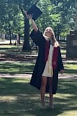 This dress is perfect for my college graduation.  It is classy and comfortable.  The fabric is rich.  Love the way it looks on me. - Angela C.