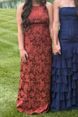 I love the color and pattern of this dress! However, when I received it, it was a little too long for me, and I worried about the open back and sides. Thankfully, my grandma and I were able to make some adjustments. For me, we hemmed the dress and used the extra fabric to create a tie in the back that would hold the sides of the dress closer to my body. Lulus, I think you should consider making a dress that has these adjustments! By doing that, I was able to wear a strapless bra, so I felt more comfortable the whole night. Overall, I love the dress and feel so beautiful in it! - Sofia B.