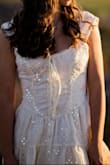 I ordered this dress for graduation pictures. I live in the desert so it was the perfect style for my outside pics. It is so much sparklier than I thought, but I love it. The only thing was around the waist, it was a little tight, so one of the buttons would open up, revealing my skin. I had already sized up based on the other reviews. My photographer had to edit that when she gave me the pics. Overall, the dress was awesome and great for the occasion. - Reagan T.