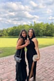 Wore this to a black-tie wedding and loved it!! Medium fit me perfect!! The slit on the side does reveal a lot of leg when you sit but if you're ok with that, the dress is perfect! Loved the open back as well. - Sayeh D.