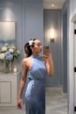 Love this dress from Lulus. The satin fabric feels so elegant, and the soft blue color is even prettier in person. Super flattering fit and perfect for weddings or special events. - Napatwaran A.