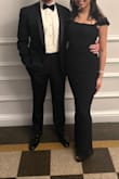 Perfect for a formal wedding. Very comfortable and stretchy. The ruching is very flattering. Straps can be worn up on your shoulders or off- they will naturally fall while dancing anyway. - Candace P.