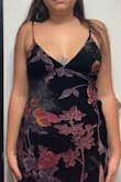 I ordered a medium and a small to try both sizes. The material of this dress does not stretch, and the medium was just a little too small. The large was too big and had extra loose fabric in the back. I chose comfort and went with the large. Straps are thin but lasted through the night. Pattern and material are pretty, and the cut was flattering. - Candace P.