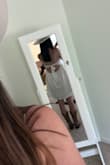 The dress is super cute in person!! The open cut in the back was just a little too open for my liking for the event I was planning to wear this dress out. If that doesn't bother you, then you should definitely get this dress! - Julia U.