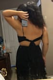 I just wanted to let the fellow customers know that every single thing I've purchased fits true to size, so be sure to take your measurements, if unsure, size up once. The feel of the dress on my skin was quite nice, not rough at all. If I may, I must say that it did carry more weight than I anticipated. Though that is the only criticism I hold. - Cynthia S.