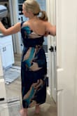 This dress is way too long, while not being able to zip up. I tried multiple sizes and ended up returning all of them - Maggie S.