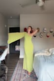 I love this dress! I'm normally an xs/s in dresses, but I grabbed the medium since it was the only size available. I wish it fit a little more snugly, but the medium fits better than I expected. Great for larger chests that need a strapless bra! - Julie R.
