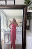 Obsessed with this dress! Fit was so flattering! The slit was perfect length - Emily W.