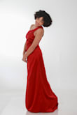 It was really pretty! And it has a good fabric. Only downside for me was that the bust area was kinda big on me. Also, be careful with the cut part of the dress while you are sitting! You might show some things you don't wanna expose lol. - Ester P.