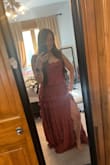 I ordered this dress in a small and a medium size. I am 34C, 140lbs, 5'3 and the small fits me snug in all the right places, and the dusty rose color is just the right color I needed! The medium was slightly too big, although it was the size suggested by Lulus, so I would suggest ordering two sizes to make sure you get the one that fits best. The only problem I have with this dress is that, because I am shorter, the straps are too loose and the dress is too long, which I knew I would most likely need alterations done. I will be wearing this as a bridesmaid, and I can't wait to show this beautiful dress off!! - Briana P.