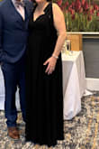 I felt this dress was very flattering, unfortunately the quality was not that great -and the fabric at a seam on the bust ripped/frayed at some point during the event. Would have been a nice black dress to keep on hand, but I guess not! - Gwen W.