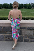 My daughter wore this to an awards banquet for dance. She would normally be an XS or S in Lulu's, but based on other reviews and the type of dress, I ordered an XXS. It fit perfectly with no alterations. She got so many compliments. It was a gorgeous dress. - Jessica B.