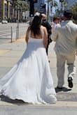 Wore this for my civil ceremony and it was beautiful! It was a little too long for me, but I didn't really mind. The fit was true to size, and it was very comfortable. Definitely recommend this dress - Rocio Z.
