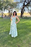 This dress fit so well, and I received so many compliments! The floral pattern is perfect for a formal event or even garden party vibes. I chose this specifically because of the material to give a more formal look, and it did NOT disappoint! Sleeves are so cute too and didn't fall down once! Totally a dress I'll have forever and can likely rewear for other events :) - Elizabeth W.