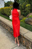 I bought this for a friend's wedding, and the orange color was really vibrant. The seam around the chest was a little tight, but everything else fit well. - Eden L.