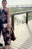 Beautiful dress! It fit perfectly, the drape was gorgeous, and I received so many compliments. It was comfortable, elegant, and looked even better in person. I'm very happy with my purchase! - Yanna L.