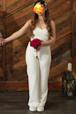 I absolutely loved this jumpsuit. I wore it for my wedding and it was the best decision. I was pleasantly surprised by the quality of the material and also by how comfortable it was. The sizing does match the measurements provided. The only small issue was that the pants were too long for me, so I had to hem them since I'm 5'1", but everything else was perfect. A really great purchase. - Valentina O.