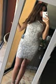 This dress is so cute! It fits true to size and is comfortable, not too tight. - Gia C.
