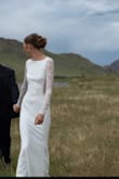 This dress was everything I could have wanted for my elopement photos. The fit was perfect, I love the lace details, I usually have trouble with dresses being too short due to my height but this was perfect, even with heels (about 2-3) the gown was floor length as I had imagined. 
Very happy with this purchase. - Ashley K.