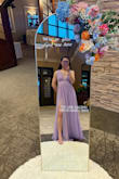 Beautiful dress! XXS was slightly too tight around the rib cage, and XS was a tad loose, but not an uncomfortable loose. Had the shoulders sewn so that they would not slip if not positioned straight upright the whole time. The dress is also long, even with heels, so you have to hold it sometimes, depending on what you're doing - Jasmine Z.