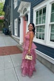 This was truly the most beautiful dress I think I have ever worn. I got so many compliments and felt so comfortable in it the whole time. It was so beautiful and amazing quality. I teeny bit tight with zipping up the last 2 inches but with extra help it worked! Highly recommend! - Stephanie T.