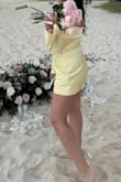 I love the dress, but I don't love the sizing! This definitely runs a size smaller. I purchased a medium and ended up having to return it for a large. - Mariana G.