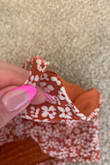 I bought this outfit for the Grand Canyon to take Christmas photos when I was surprised with an engagement instead! The color looked really nice against the Grand Canyon colors and truly is one of my favorite pieces from lulus. However, even after wearing the outfit a few times, the strap of the top ended up ripping off. I contacted lulus and the best they could do was give me a 20% damage discount instead of replacing the top. Disappointed, especially since I told the CSR the sentimental value to me. So be aware of the thin strap for the top, as it can rip off at any time. - Heather L.