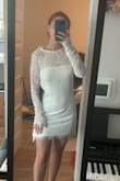 So cute and such a fun dress. Fits great and not too short. - KATIE A.