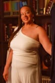 It looks great, except the zipper requires 3 people to zip. Never got easier. It was a bit more snug than I would like, but I think it's me and my body stuff. Here's a pic of no suckem tuckems and one with them. - Rachael W.