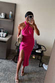 This dress was such a hit at the wedding I attended. I was a little nervous about the slit being too high; however, I had no issues at all. I recommend this dress to anyone. I wore it for a formal summer wedding. - Reyna S.