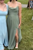 I ordered the size medium, and it fit well over my hips, but there was a huge gaping in the back. I returned it for a size small, and the waist fit much better, but the bust and hips were much tighter. The dress pulled in odd ways because of this. Next time I'll just get a tailor. - Alyse G.