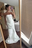I am absolutely in love. The quality of the material is the same as some of the $5000 dollar dresses at 100x less the cost. My alteration woman showed me them, the same!! I couldn't believe it. It's simple, yet elegant. - Madison G.