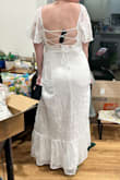 The dress is well made but the flowy sleeves didn't look good on my hourglass figure. - Meg M.
