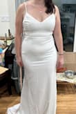 Could see my underwear/bra through the fabric. Also, not flattering for girls with a tummy. - Meg M.