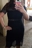 This dress fits like a glove. So sexy and flattering to the figure. I bought a large and Medium and went with the medium. I felt truly gorgeous. - Annette O.