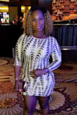 Beautiful dress! I got a lot of compliments. Material is great, the length is okay for me. - Amie D.