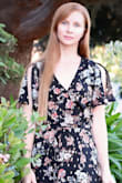 I love this dress. It's a wrap dress so you can can control the waistline and not have to worry about it fitting the hip area. It's a nice flowing and drapey fabric. The only downside is that I'm short and had to take off about 4-6 inches from the bottom. - Kirsten T.