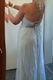 Great color and light linen but not see-through. No bra required. Perfect for a wine festival or beach location. Fits a little bit loose, but good in the heat and the straps allow you to tighten and bring it in a bit. Would definitely buy again! - Kimberly A.