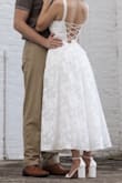 Bought these for my engagement photoshoot and to wear on my wedding day. Unfortunately, I think I'll have to find another pair to wear for the wedding, as these run about a half size too large. I wear a 7W (5.5M) in Vans and usually a 6 in any pair of heels. These would be perfect if the heels were available in a 5.5 when I purchased. Don't get me wrong, they're gorgeous for being so minimal! They worked for the 1 hour photoshoot I wore them for, but I did have a blister on the back of my foot when it was done. - Jaeden T.