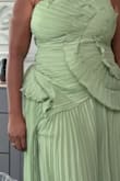 The design is beautiful, but it had issues with the lining. The company was gracious and sent me a replacement, that dress also had the same issue. I ended up not getting the dress, they did a refund, but offered % on my next purchase with speed delivery! I ended up with cheap dress from Amazon, has time ran out for me. Customer service was excellent! - Karen S.