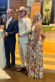 This dress is absolutely stunning! I wore it as the sister of the groom at a wedding. The dress is a little long, so anyone under 5'7 would definitely need to get it hemmed. I am right at 5'6, and when wearing 3.5-inch heels is still skimmed the floor. Without heels, I was stepping on it. Other than that is was perfect, and the neckline is so flattering. - Trinity L.