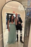 This dress looked AMAZING on me. Very comfortable. The only downside was it was VERY long. Had to tailor it and also had to alter the straps to hold my chest up right. - Arlene M.
