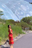 It is stretchy and warm material. It fits perfectly. The net material catches any thing that is protrudin in the environment and seats and clumps. Good for one use. - Regine R.