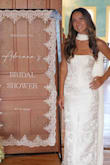 Melva White Satin Jacquard Two-Piece Bustier Maxi Dress