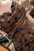 The florals on this dress are gorgeous, and I loved the soft feeling of the fabric. However, the straps felt cheap - very basic level spaghetti strap - and even sizing down to XS, this dress was not fitted through the waist/ lower back to accentuate my curves. If I were to keep it, I would probably want to alter it and add a couple of darts to keep it from hanging off of my body in a baggy way. - Lizzy O.
